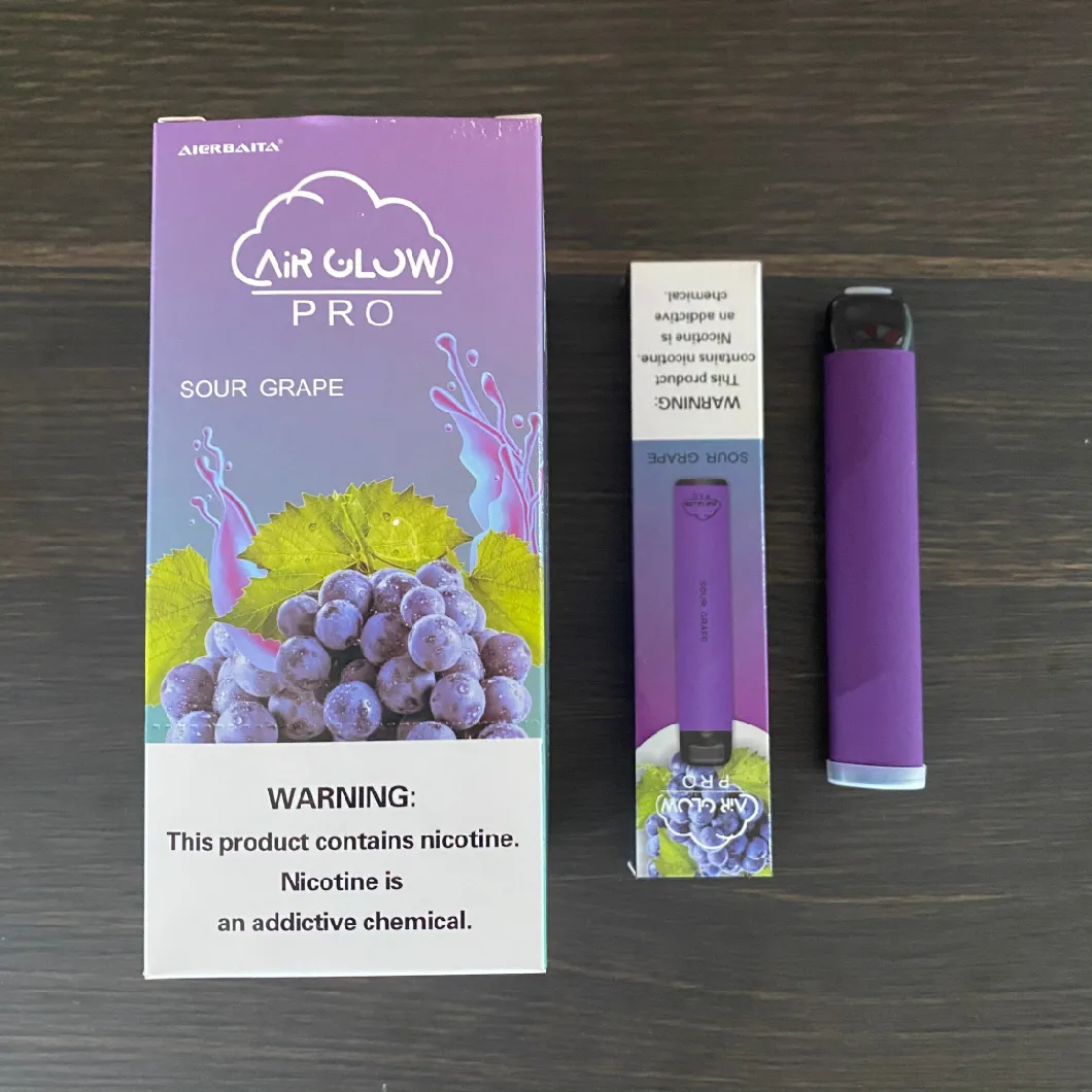 Hot Sale Disposable Vape Pen with Flat Drip Tip and Colorful LED Light