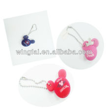 mouse shape EVA keychain