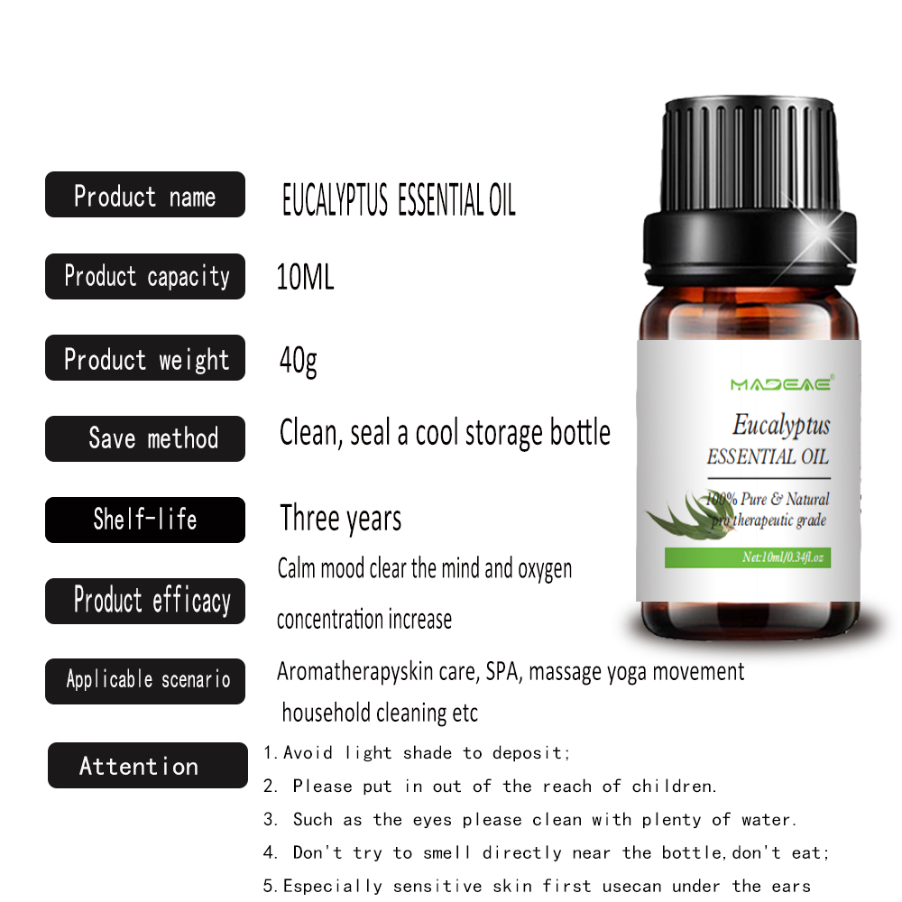 Water Soluble Eucalyptus Essential Oil Skin Care Massage