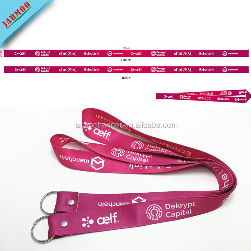 Factory Price High Quality Nylon Custom Lanyard With Keychain