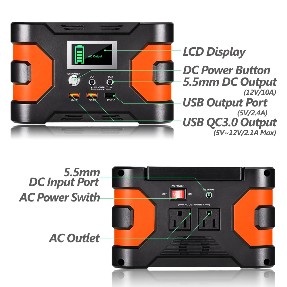 New 166Wh lithium battery mini home backup power system  mini portable Solar power generator