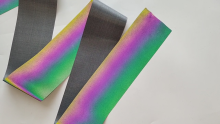 Black Rainbow Reflective Fabric Cloth