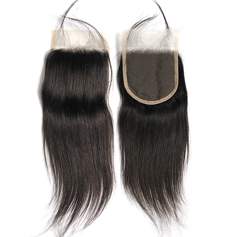 Raw Indian virgin human hair 4x4 transparent swiss lace closure, thin swiss transparent lace closures