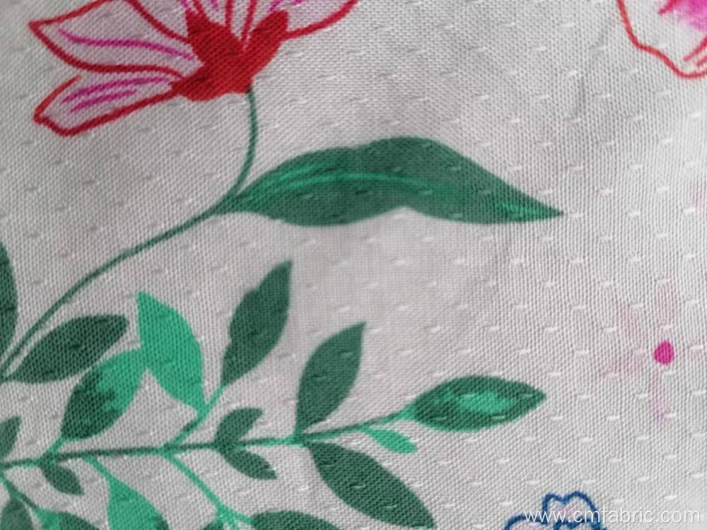 100% Rayon Swissdot printed fabric for Summer
