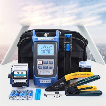 Fiber Optic Equipment Kit: Cleaver, Stripper, Power Meter, FTTH Toolkit