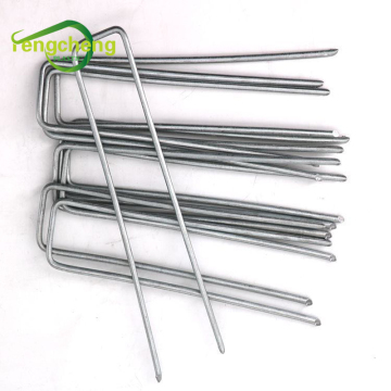 Steel U pins weed mat fixing pegs