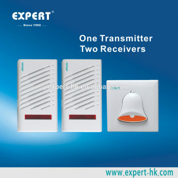 One Transmitter Two Receivers Plug-in wireless digital door chime