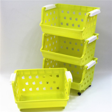 orage Stacking Bins, Household Kitchen Plastic Stackable Vertical Storage
