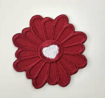 Kid Clothing Accessory Colorful Flower Embroidered Badge