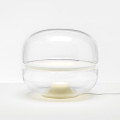 Lámpara de cama pequeña de vidrio transparente LEDER