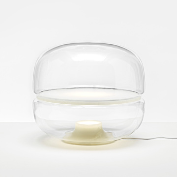 Lampada da letto piccola in vetro trasparente LEDER