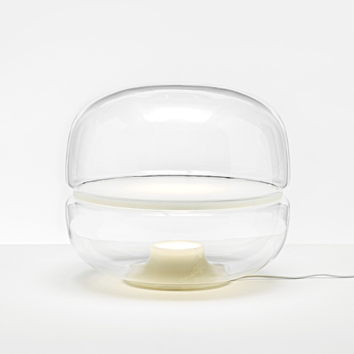 Lampada da letto piccola in vetro trasparente LEDER