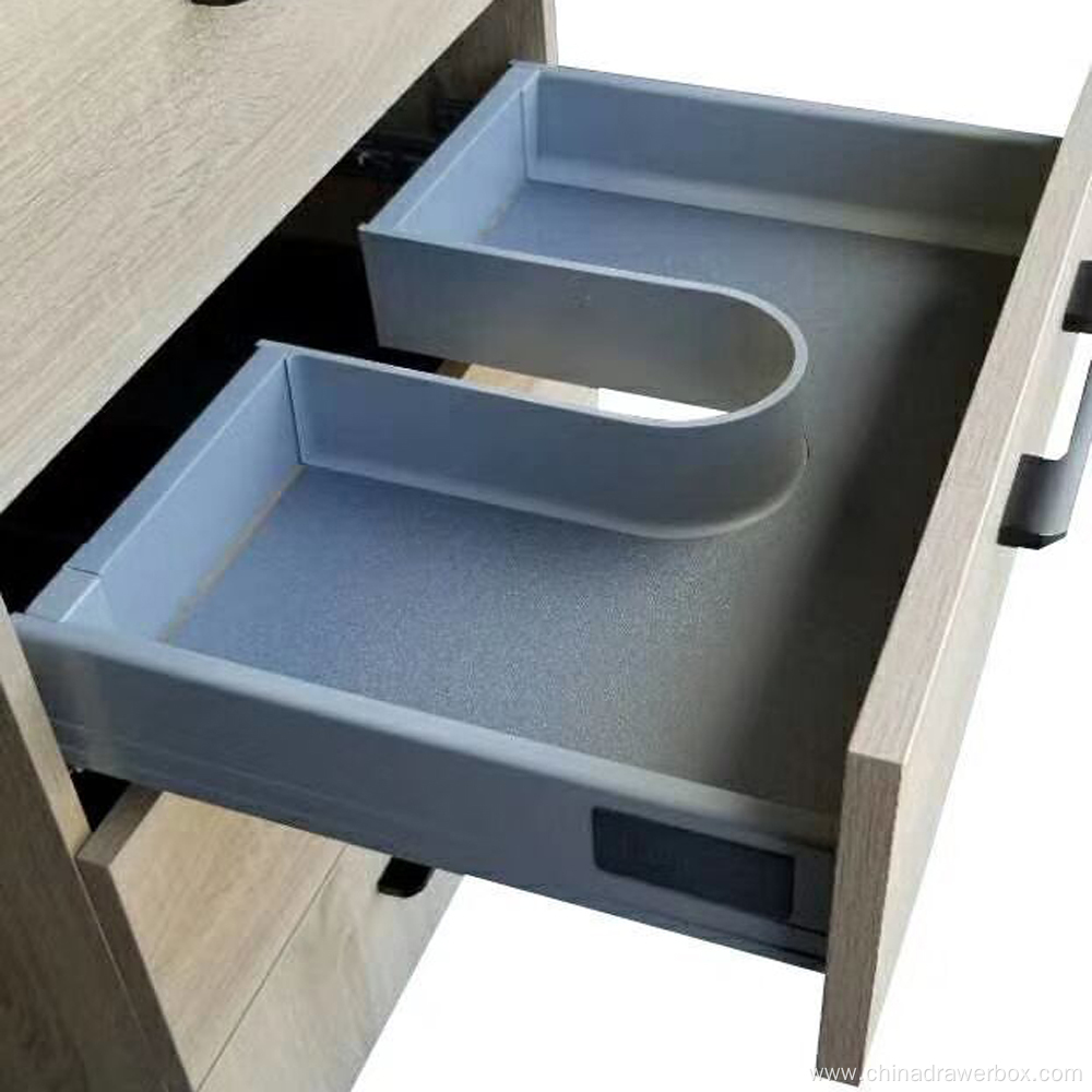 curved undersink insert connector drawer box