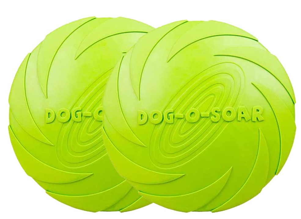 2-Pack Natural Non-toxic Rubber Dog Flyer