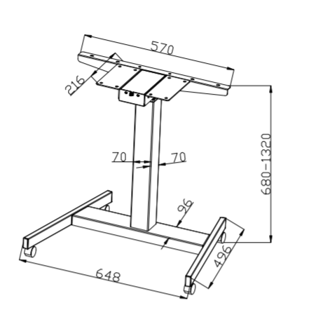 single motor electric standing desk