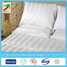Wholesale hotel use white satin stripe fabrics