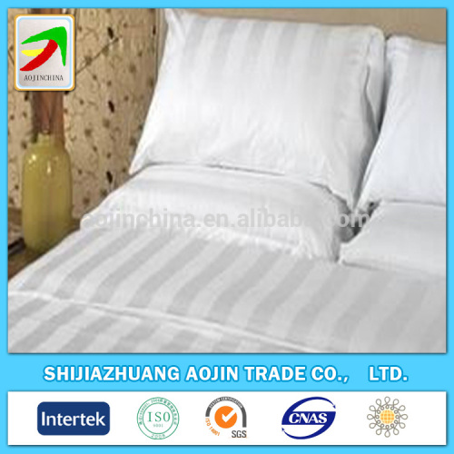 Wholesale hotel use white satin stripe fabrics