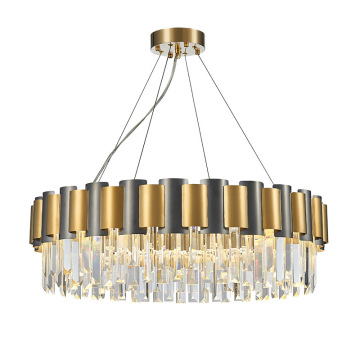 Lustre moderne en cristal noir LEDER