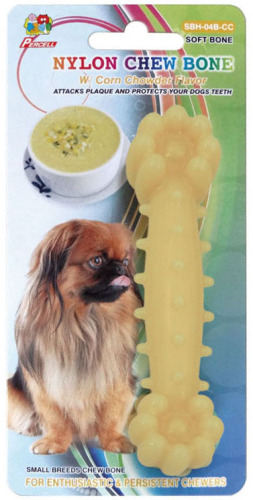 Percell 4.5 &quot;Nylon Cane Chew Bone Corn Chowder Scent