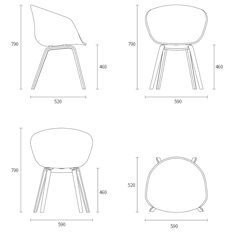 Factory Supply Modern Simple Design Optional Color Leisure Wooden Dining Chair