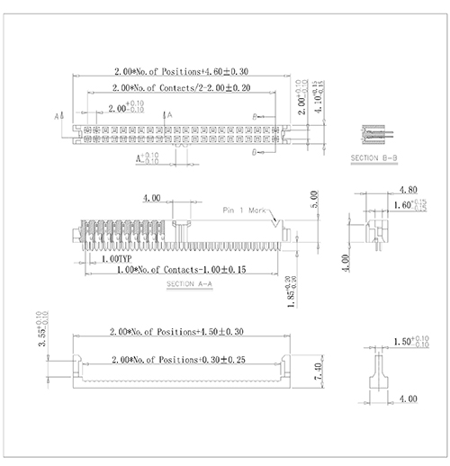 FCCS032.00mm IDC Socket With Bump FCI-Type