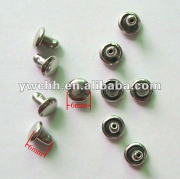 metal double cap rivet 6 x 6mm