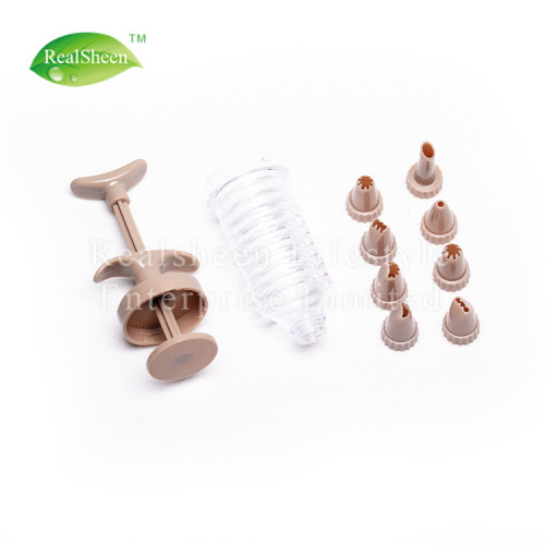 Plastic Icing Syringe Piping With Tips And Nozzles