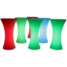 Lithium Battery LED Lighted Rectangular Cocktail Tables Wholesale