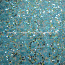 Net cloth with full sequins, sequence lace