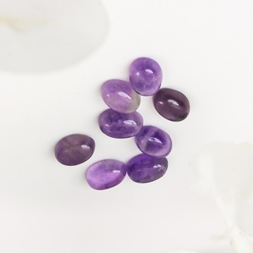 Natural Amethyst Oval Shape Plain Loose Stones