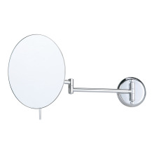 Wall mounted frameless round bathroom mirrors