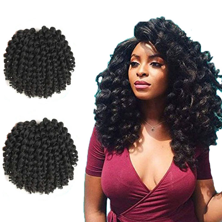 Pre-twisted Passion Twist Crochet Hair Extensions Long Curly Passion Braiding Hair 18 Inch Ombre Color Synthetic Fiber