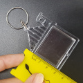 36x30mm House Shaped Acrylic Plastic Photo Key Ring