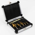 6pcs round shank step drill bits set