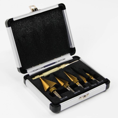 6pcs Aluminium Box Step Drill Bits Set