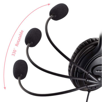 call center USB plug pc headset with microphone