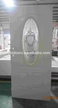 Tempered glass steel panel door ,metal door,steel panel door
