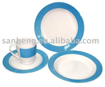 8pcs melamine round dinner set