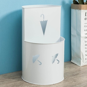 Place the umbrella storage bucket