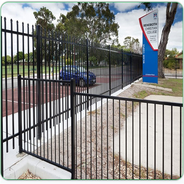 White Steel PVC Coated Picket Iron Fence