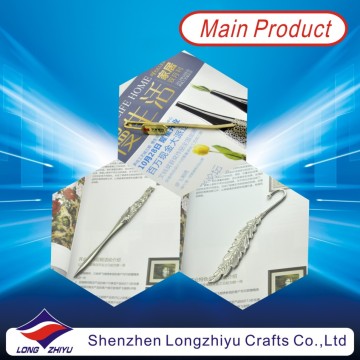 Silver Bookmark, Religious Bookmark, Chrome Bookmark Pen Holder (LZY-201300010)