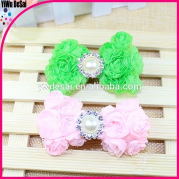 Hair clip flower bowknot hair clip elegant girls Flower hair claw clip