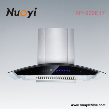 Curved range hood, Chimney