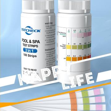 water alkalinity pH chlorine swimming pool test strip