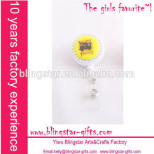 caps bling rhinestone cheap designer retractable badge reels