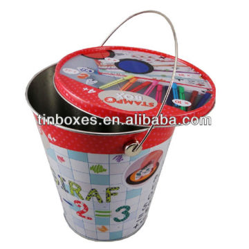 round tin pail