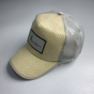 Nuovo Design della paglia Patch Trucker Cap