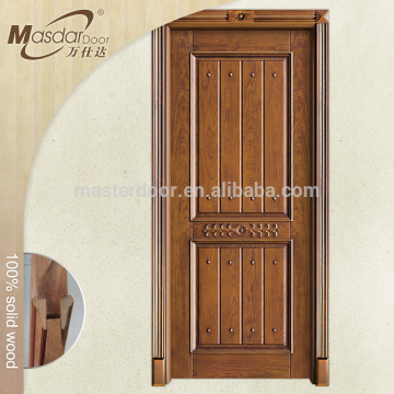 Modern pine wood entry doors with frame