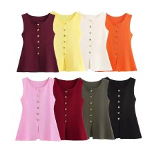 KAR&OT ZA 2024 Women's Sleeveless Knitted Tank Top