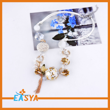 Lace Collar Ball Beads Chain Necklace